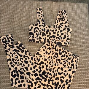 Leopard Print Women's Activewear Set